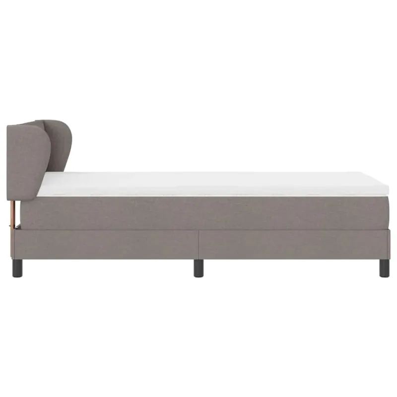 Kiemas lova su čiužiniu su galvūgalio Taupe 90 x 200 cm audinys