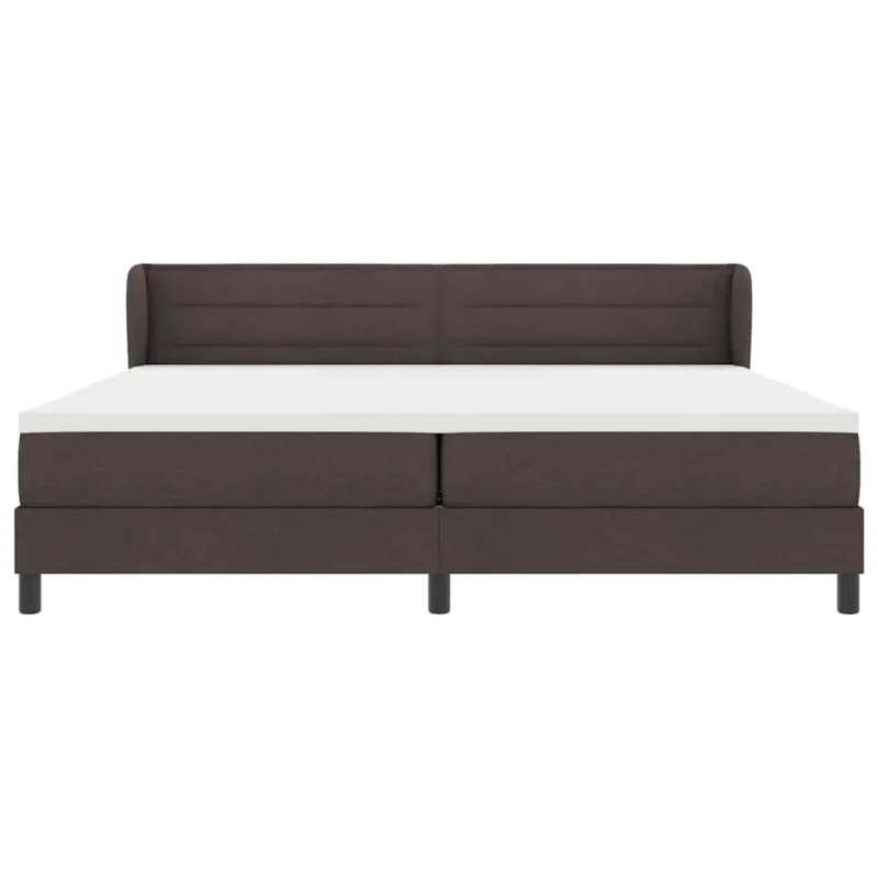 Kiemas lova su čiužiniu Tamsiai rudas 200 x 200 cm audinys