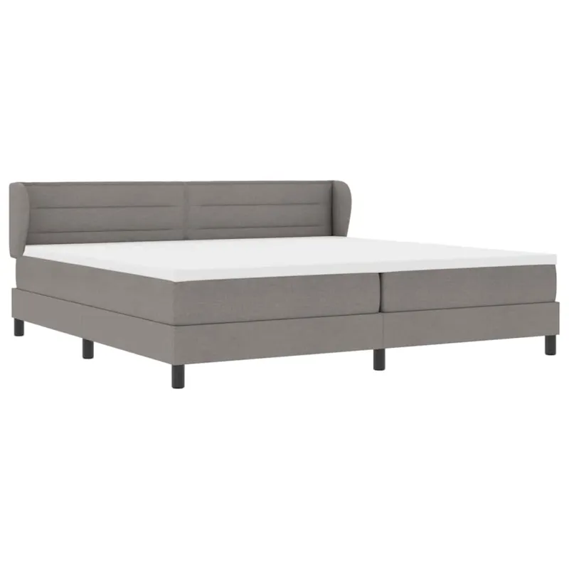 Kiemas lova su čiužiniu Taupe 200 x 200 cm audinys
