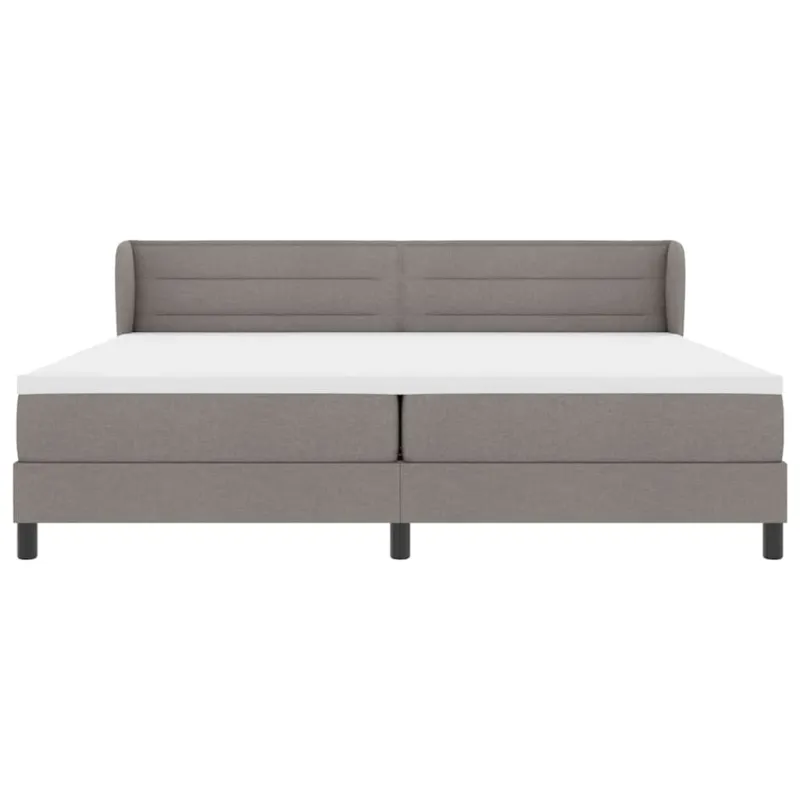Kiemas lova su čiužiniu Taupe 200 x 200 cm audinys