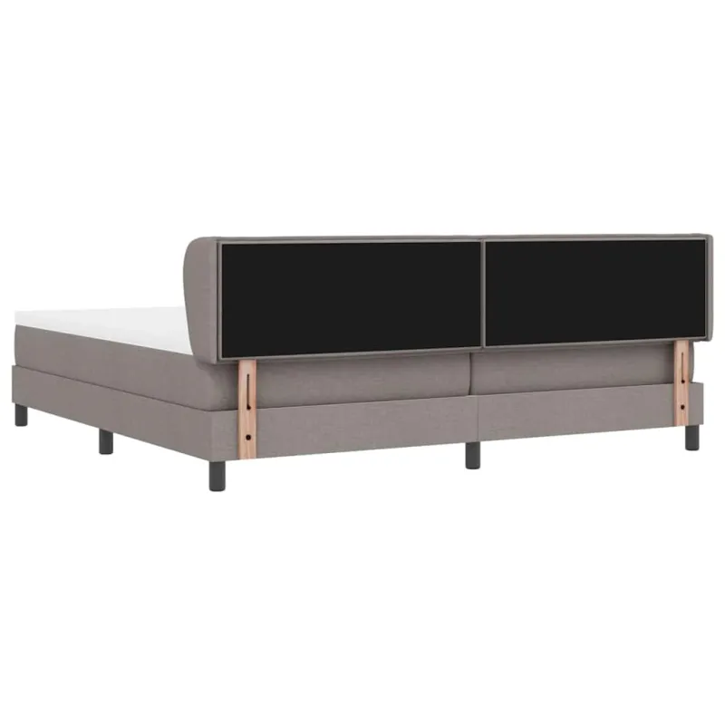 Kiemas lova su čiužiniu Taupe 200 x 200 cm audinys
