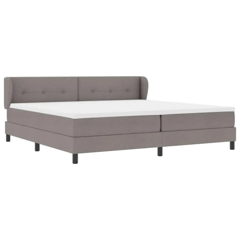 Kiemas lova su čiužiniu Taupe 200 x 200 cm audinys