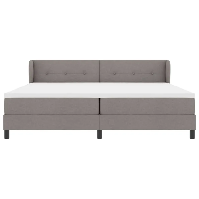 Kiemas lova su čiužiniu Taupe 200 x 200 cm audinys