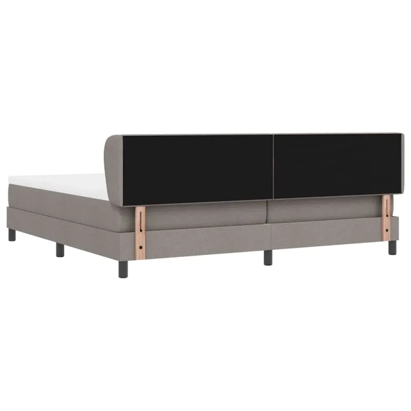 Kiemas lova su čiužiniu Taupe 200 x 200 cm audinys