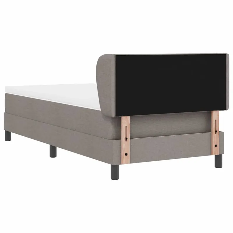 Kiemas lova su čiužiniu su galvūgalio Taupe 90 x 190 cm audinys
