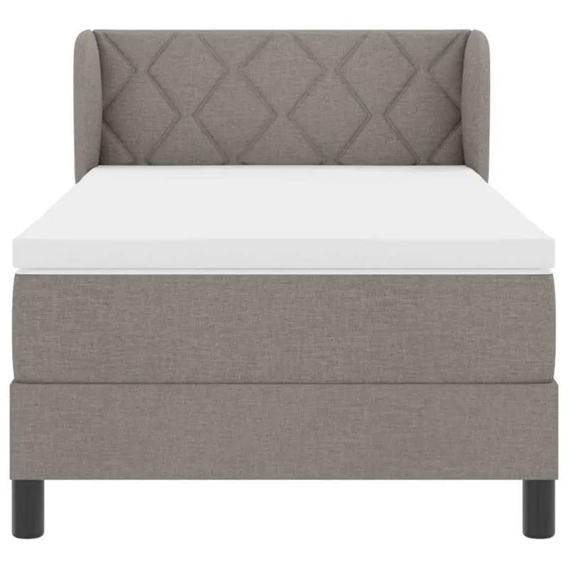 Kiemas lova su čiužiniu su galvūgalio Taupe 90 x 200 cm audinys