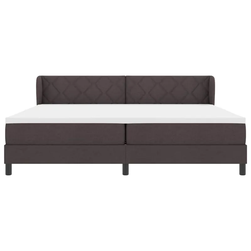 Kiemas lova su čiužiniu Tamsiai rudas 200 x 200 cm audinys