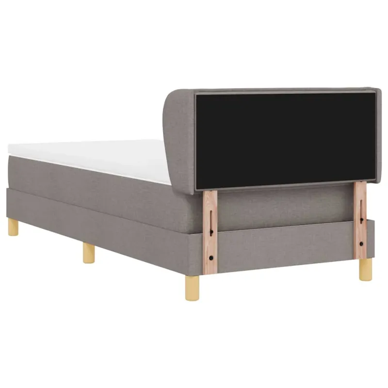 Kiemas lova su čiužiniu su galvūgalio Taupe 90 x 200 cm audinys