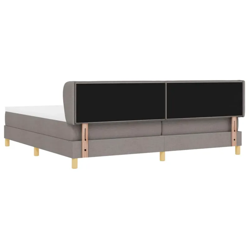 Kiemas lova su čiužiniu Taupe 200 x 200 cm audinys