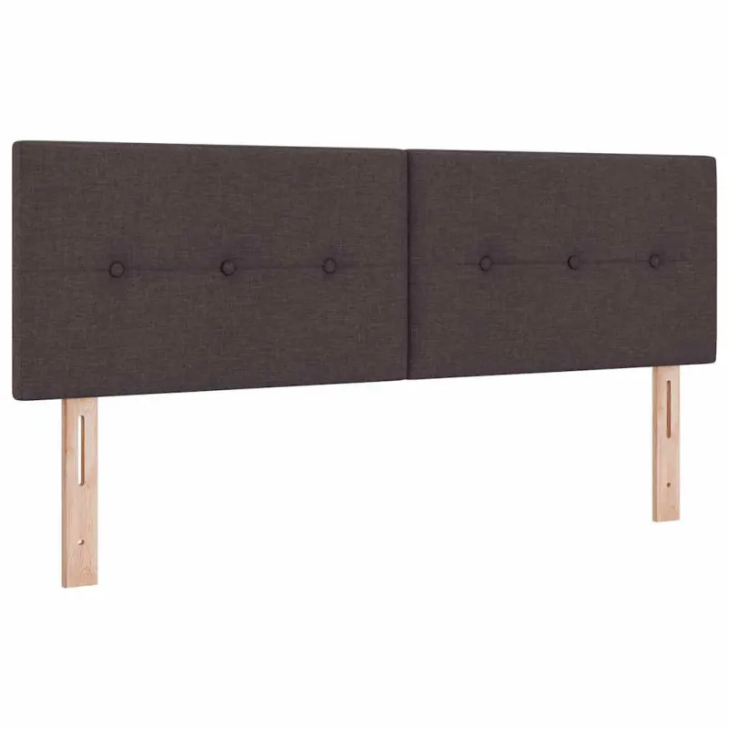 Kiemas lova su čiužiniu Tamsiai rudas 160 x 200 cm audinys