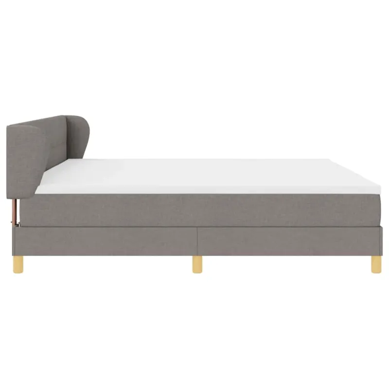 Kiemas lova su čiužiniu Taupe 200 x 200 cm audinys