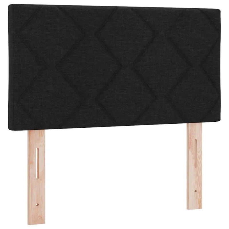 Kiemas lova su čiužiniu su galvūgalio Juoda 80 x 200 cm audinys