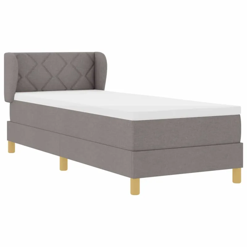 Kiemas lova su čiužiniu su galvūgalio Taupe 80 x 200 cm audinys