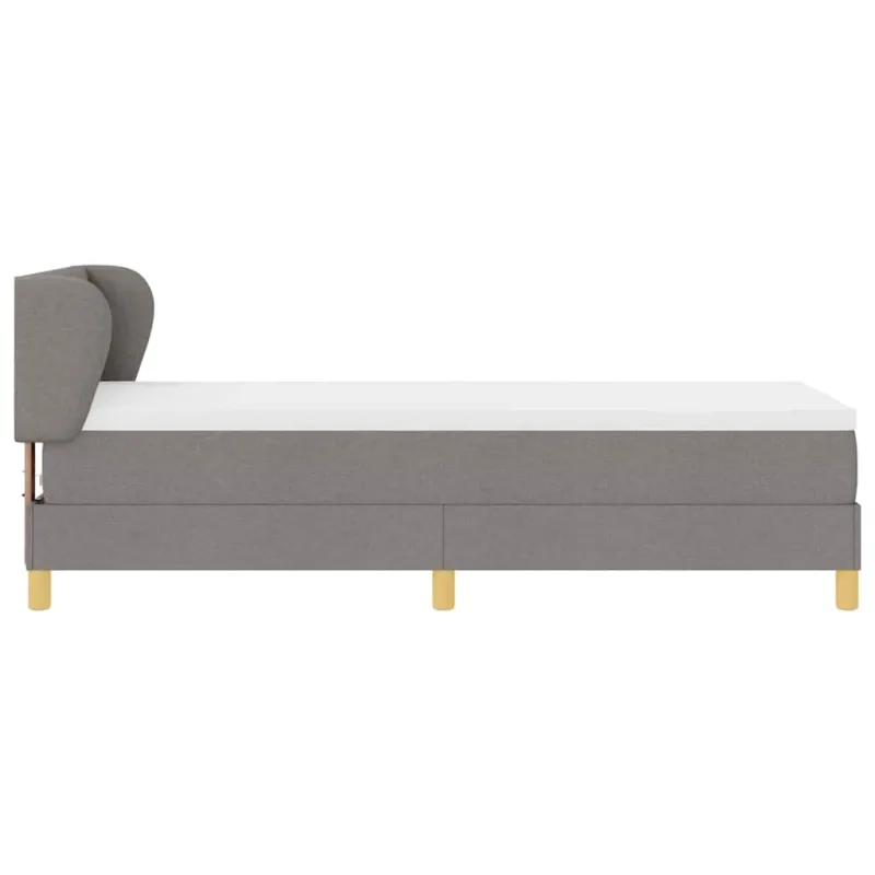 Kiemas lova su čiužiniu su galvūgalio Taupe 80 x 200 cm audinys