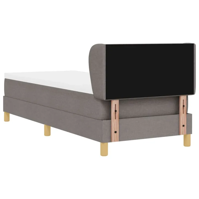 Kiemas lova su čiužiniu su galvūgalio Taupe 80 x 200 cm audinys