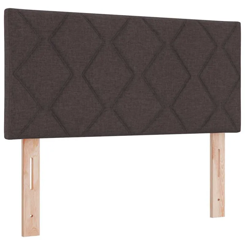 Kiemas lova su čiužiniu Tamsiai rudas 90 x 190 cm audinys