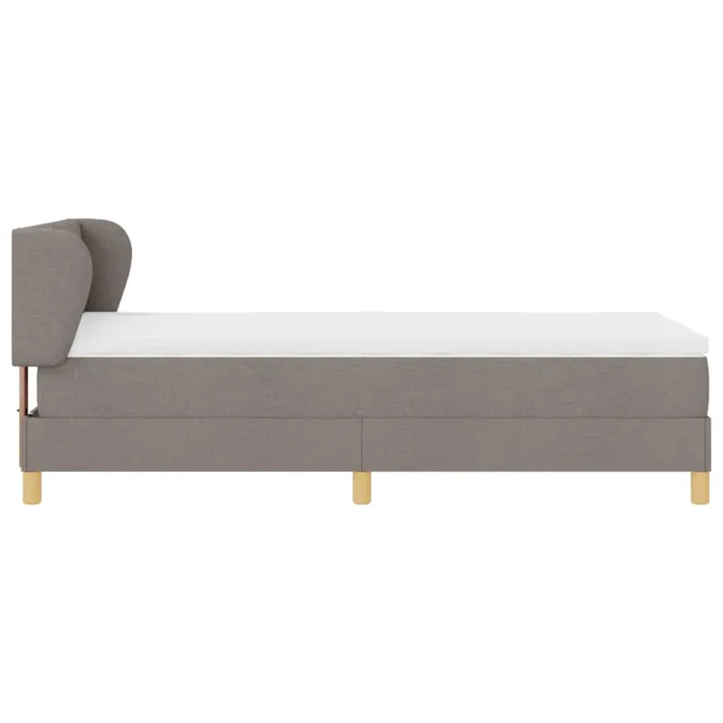 Kiemas lova su čiužiniu su galvūgalio Taupe 90 x 190 cm audinys