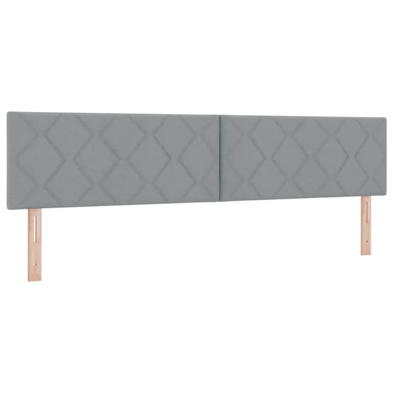 Kiemas lova su čiužiniu Šviesiai pilka 200 x 200 cm audinys