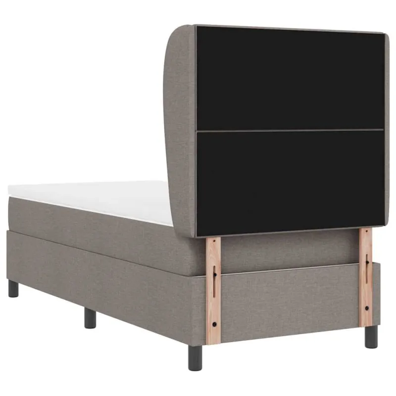 Kiemas lova su čiužiniu su galvūgalio Taupe 90 x 200 cm audinys