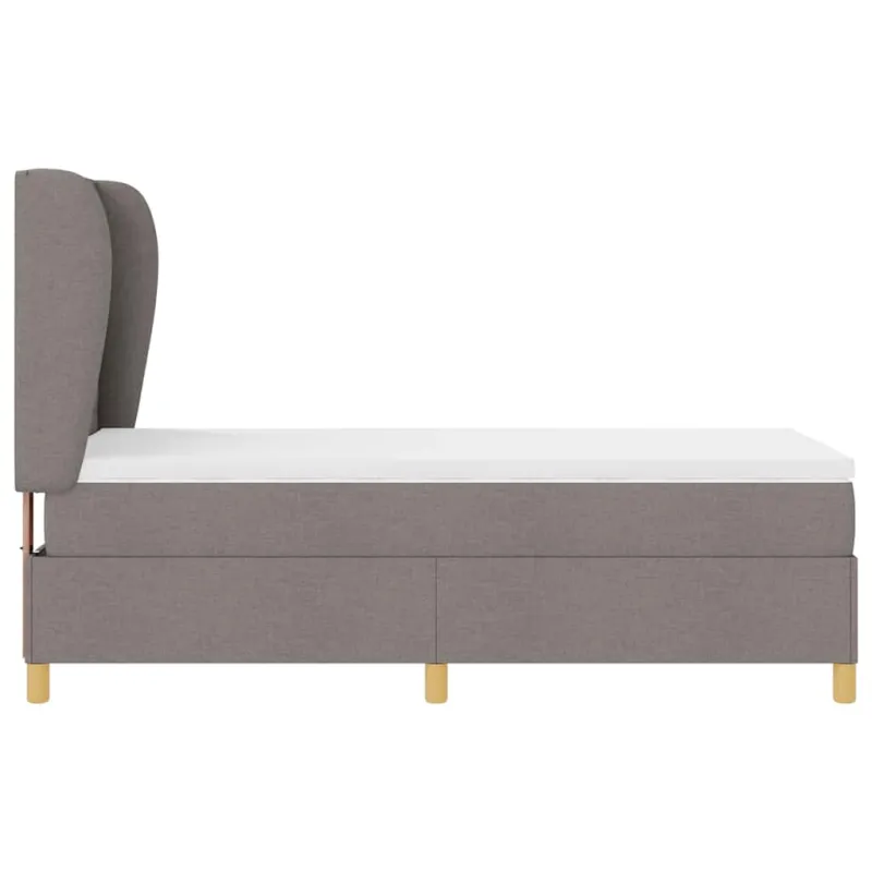 Kiemas lova su čiužiniu su galvūgalio Taupe 190 x 90 cm audinys