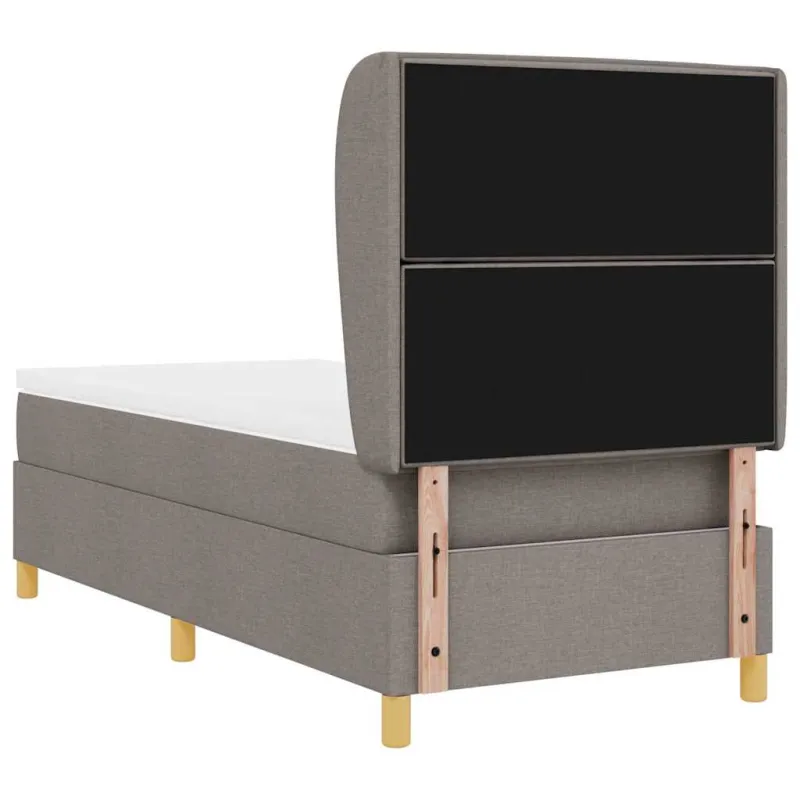 Kiemas lova su čiužiniu su galvūgalio Taupe 200 x 90 cm audinys