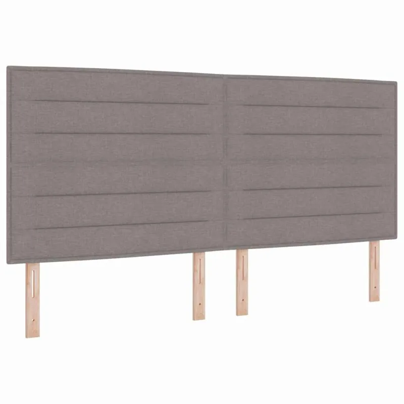Kiemas lova su čiužiniu Taupe 200 x 200 cm audinys