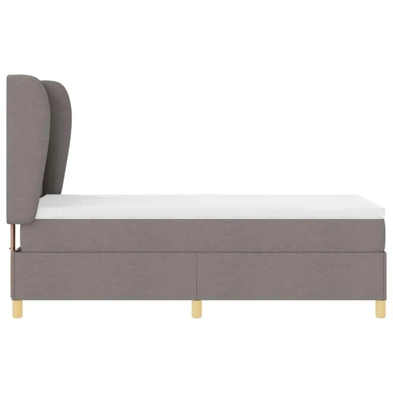 Kiemas lova su čiužiniu su galvūgalio Taupe 200 x 80 cm audinys