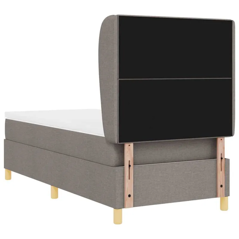 Kiemas lova su čiužiniu su galvūgalio Taupe 200 x 90 cm audinys