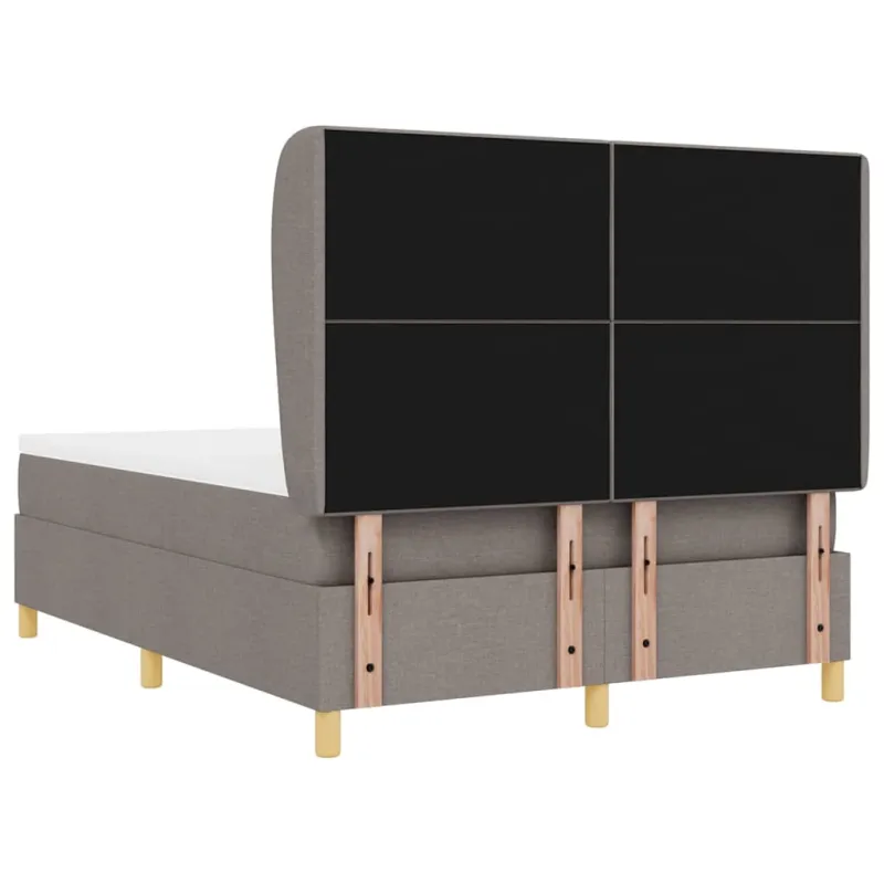 Kiemas lova su čiužiniu Taupe 200 x 140 cm audinys