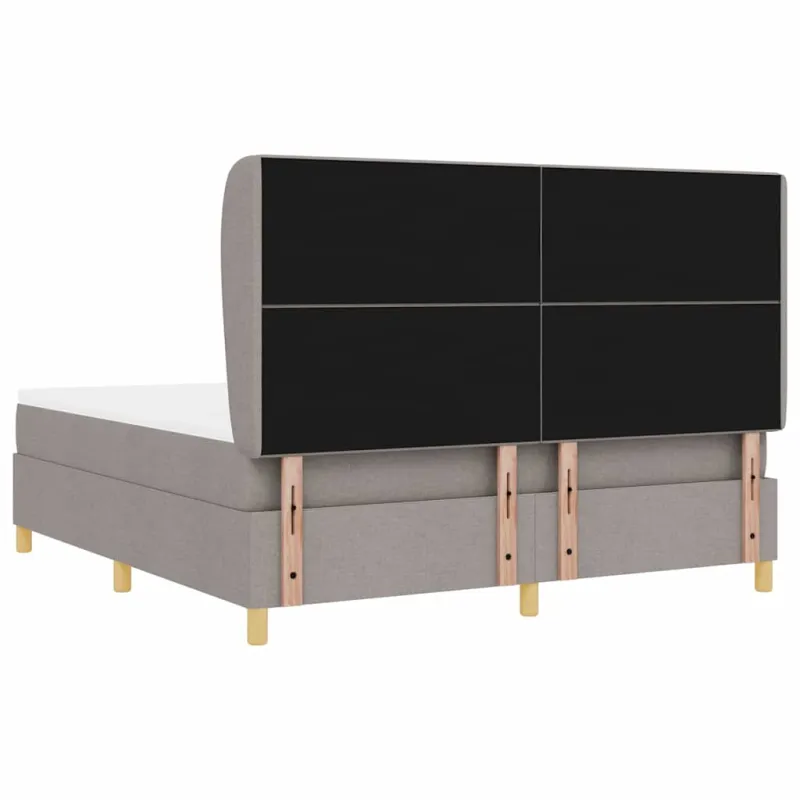 Kiemas lova su čiužiniu Taupe 200 x 180 cm audinys