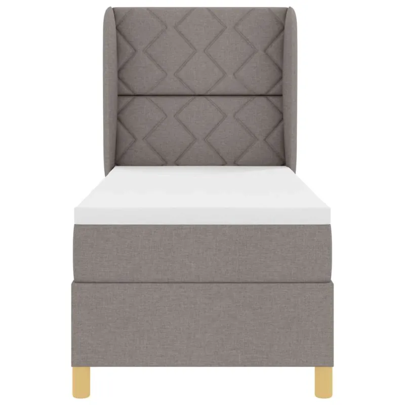 Kiemas lova su čiužiniu su galvūgalio Taupe 200 x 80 cm audinys