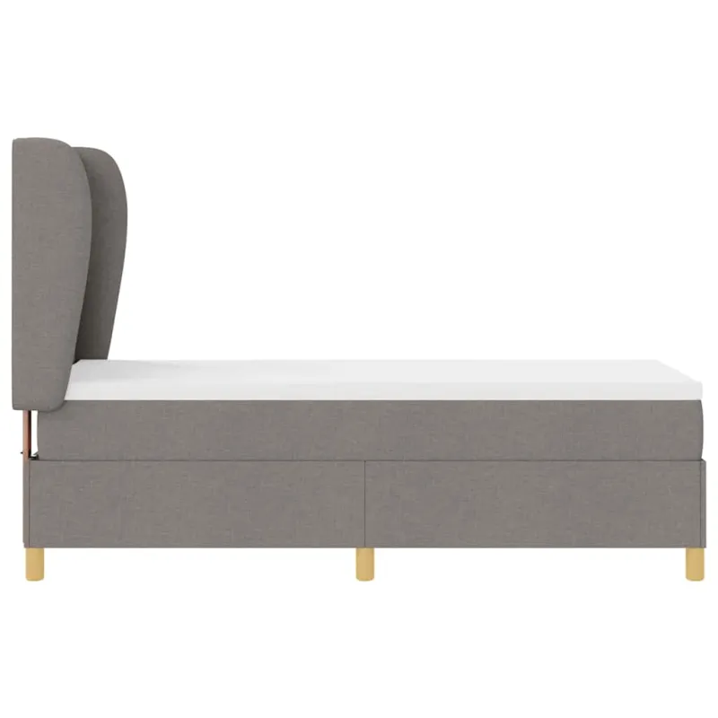 Kiemas lova su čiužiniu su galvūgalio Taupe 200 x 80 cm audinys