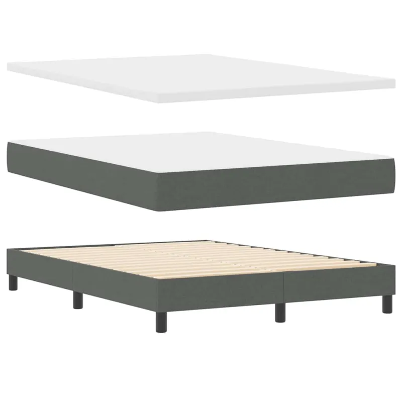 Kiemas lova su galvūgalio Tamsiai pilka 200 x 140 cm audinys