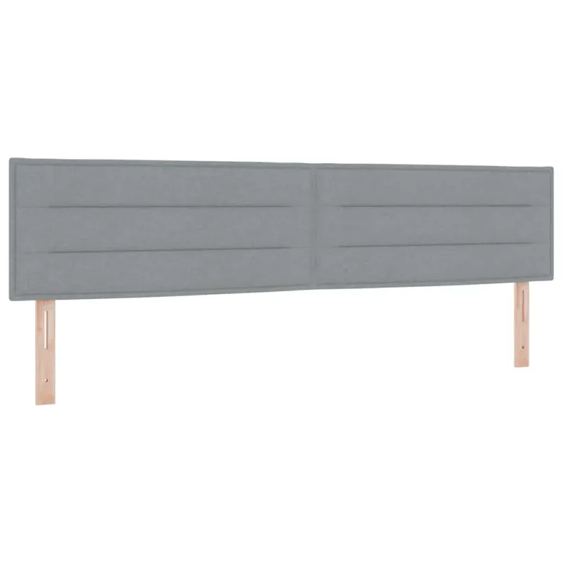 Kiemas lova su galvūgalio Šviesiai pilka 200 x 200 cm audinys