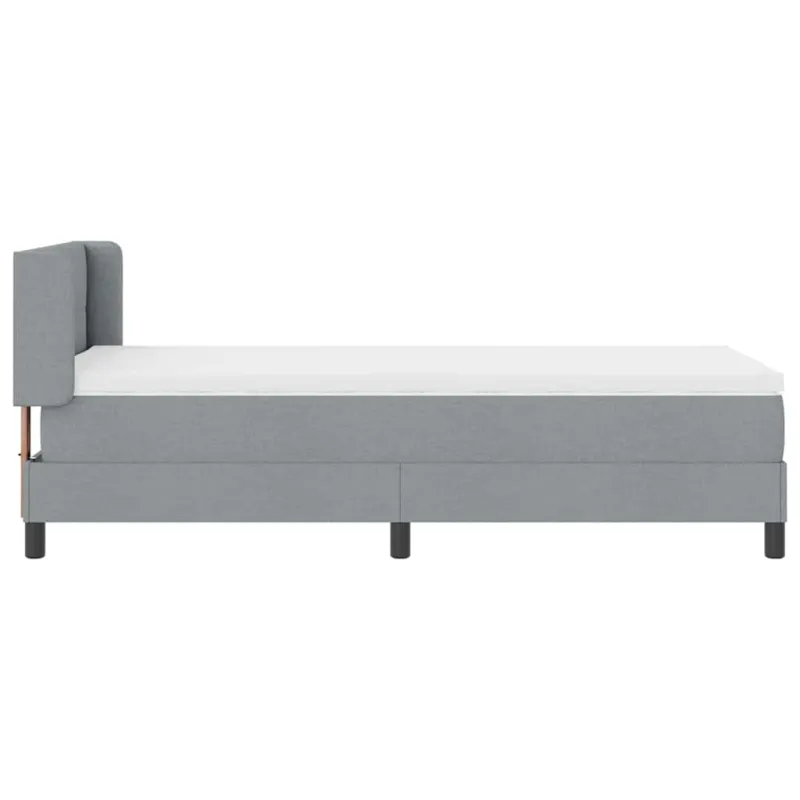 Kiemas lova su galvūgalio Šviesiai pilka 190 x 90 cm audinys