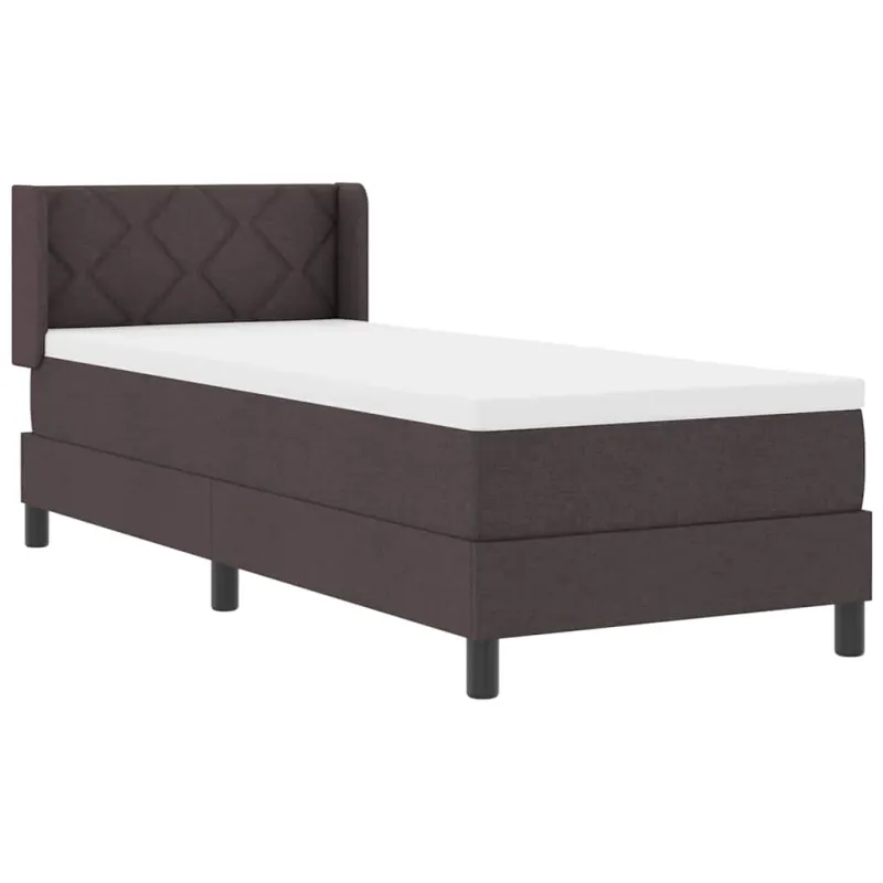 Kiemas lova su pagalve Tamsiai rudas 200 x 80 cm audinys