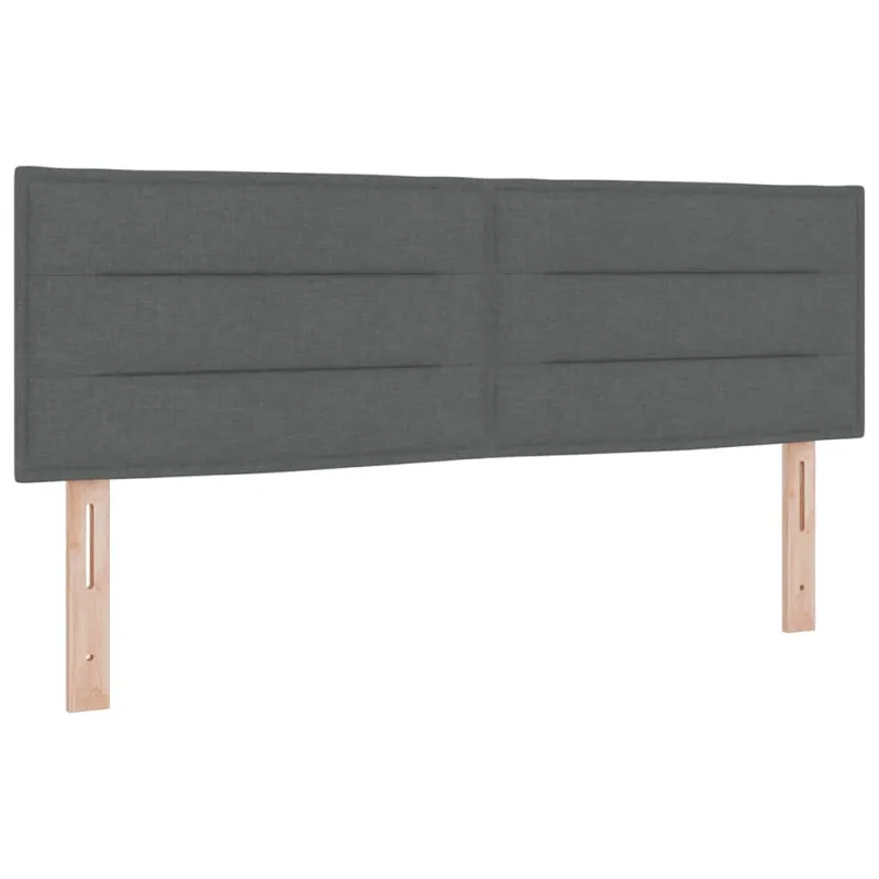Kiemas lova su čiužiniu Tamsiai pilka 200 x 140 cm audinys