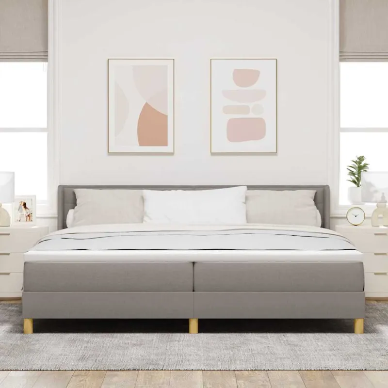 Kiemas lova su čiužiniu Tortora 200 x 200 cm audinys