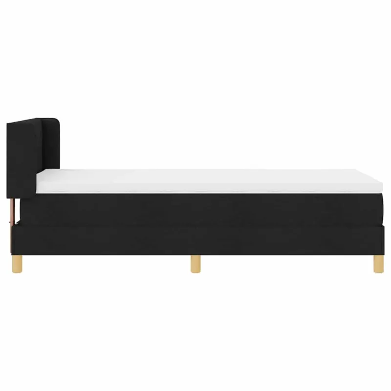Kiemas lova su čiužiniu su galvūgalio Juoda 200 x 90 cm audinys
