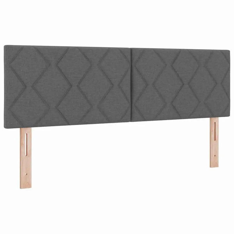 Kiemas lova su čiužiniu Tamsiai pilka 200 x 140 cm audinys
