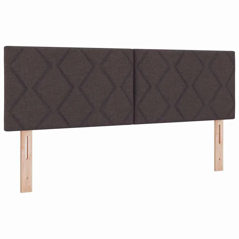 Kiemas lova su čiužiniu Tamsiai rudas 200 x 140 cm audinys