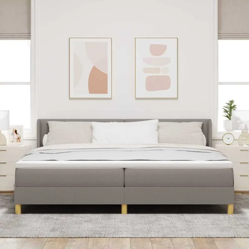 Kiemas lova su čiužiniu Tortora 200 x 200 cm audinys