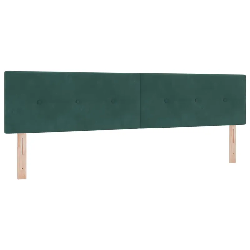 Kiemas lova su galvūgalio Tamsiai žalia 200 x 200 cm Aksomas
