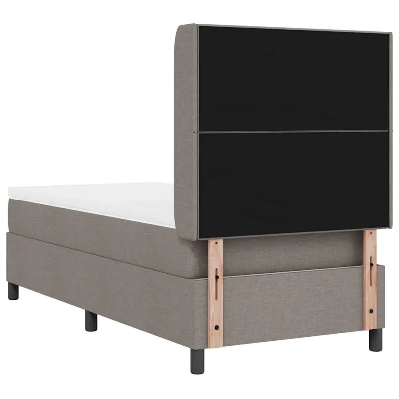 Kiemas lova su čiužiniu su galvūgalio Taupe 200 x 90 cm audinys