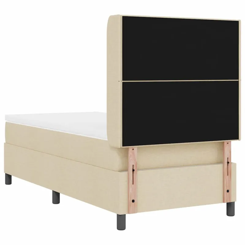 Kiemas lova su čiužiniu Kreminė 200 x 90 cm audinys