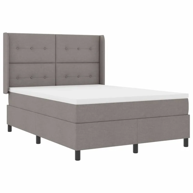 Kiemas lova su čiužiniu Taupe 190 x 140 cm audinys
