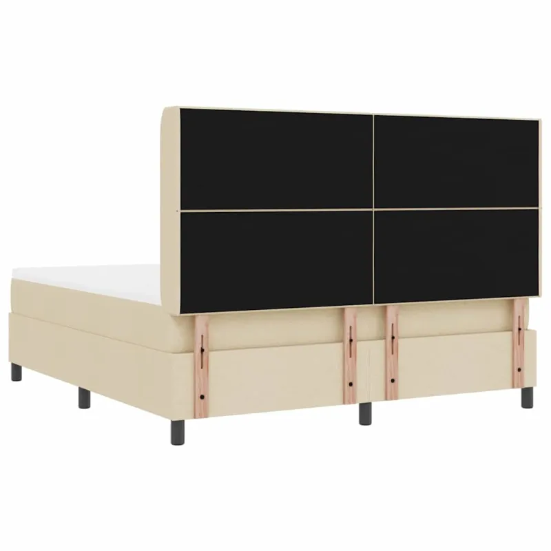 Kiemas lova su čiužiniu Kreminė 200 x 180 cm audinys