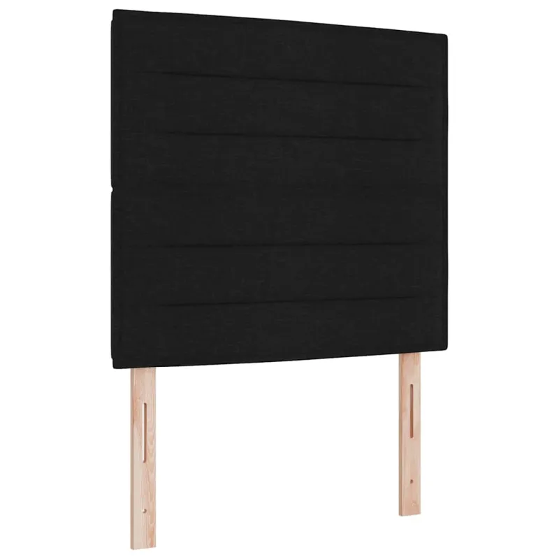 Kiemas lova su čiužiniu su galvūgalio Juoda 90 x 190 cm audinys