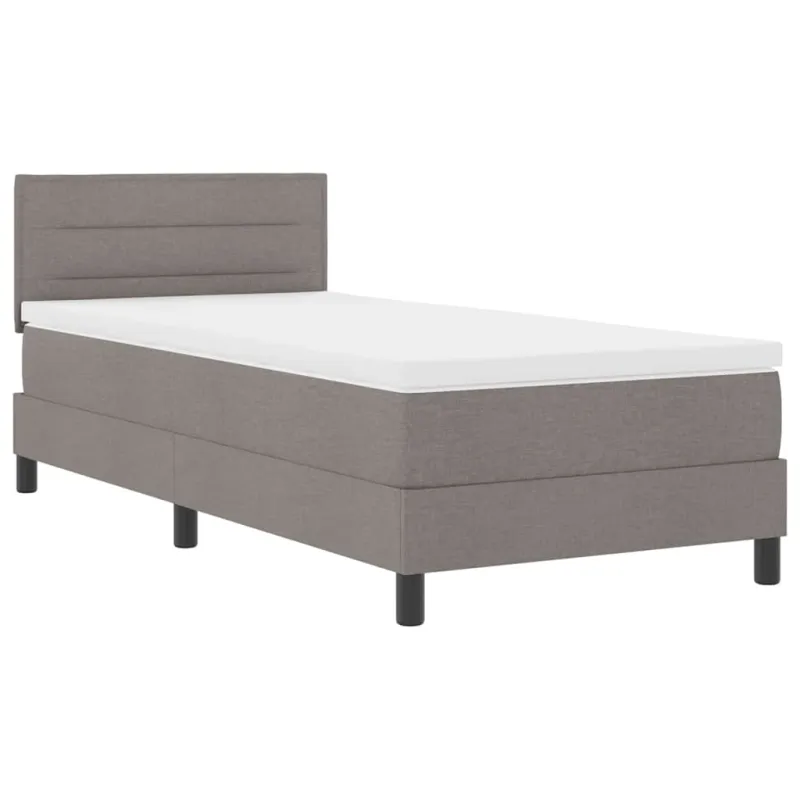 Kiemas lova su čiužiniu su LED Taupe 90 x 200 cm audinys