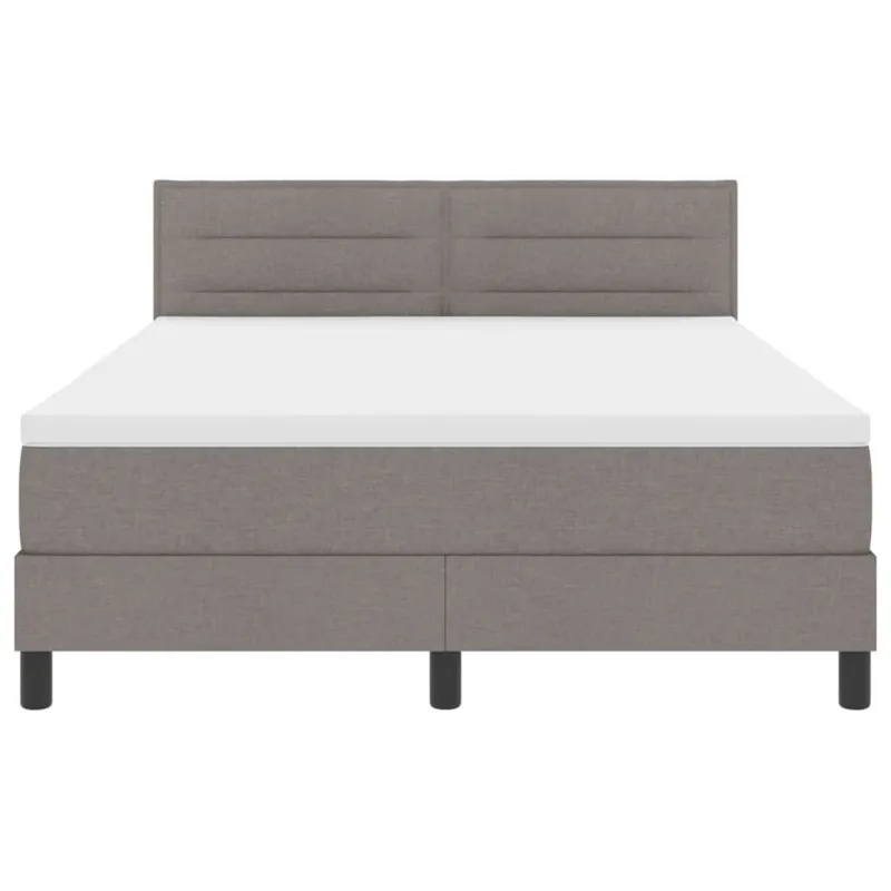 Kiemas lova su čiužiniu su LED Taupe 140 x 190 cm audinys